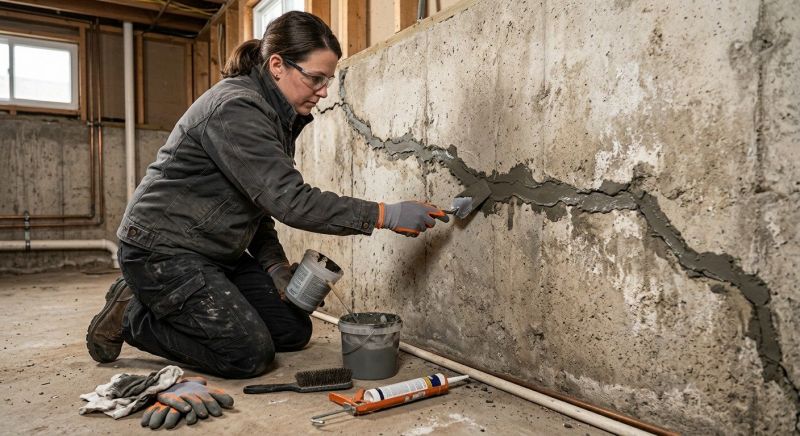 Cracked Basement Floor Repair in Manchester, CT