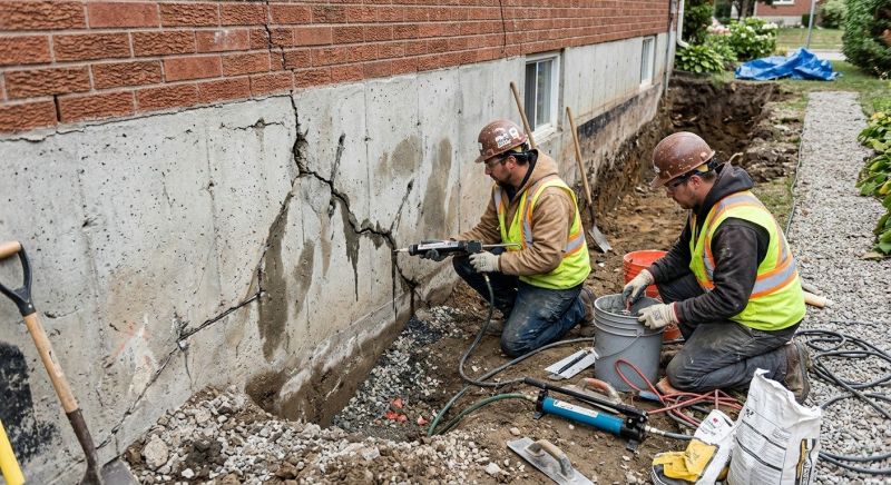 Cracked Foundation Repair in Agawam, MA
