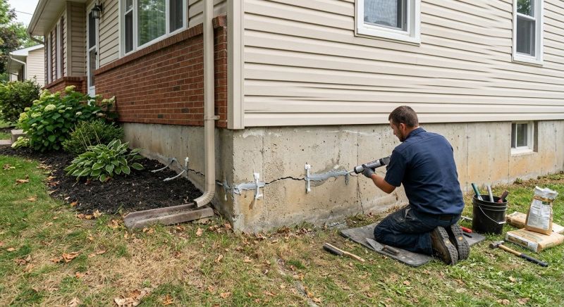 Cracked Foundation Repair in East Granby, CT