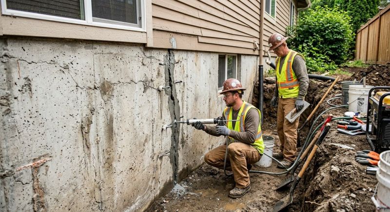 Cracked Foundation Repair in Southwick, MA