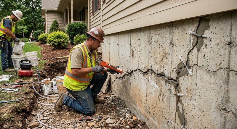 Cracked Foundation Repair in Springfield, MA