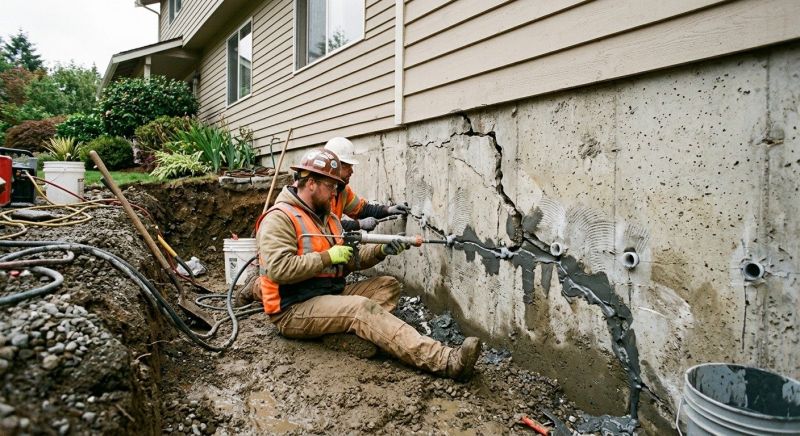 Cracked Foundation Repair in Wilbraham, MA
