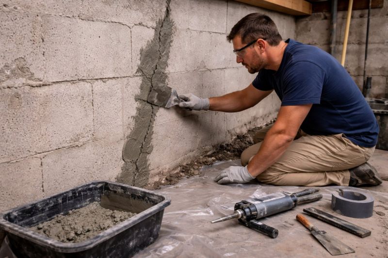 Foundation Crack Repair in Berlin, CT