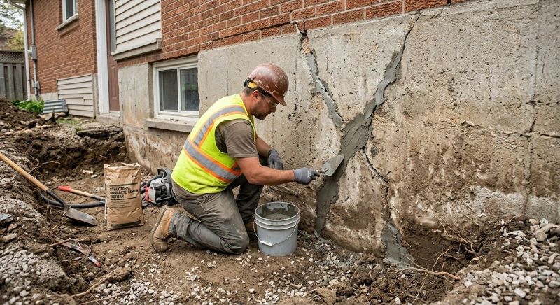 Foundation Crack Repair in Windsor, CT