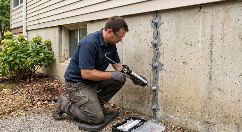 Foundation Crack Sealing in Manchester, CT