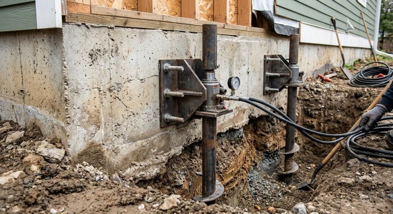 Foundation Pier Leveling in Manchester, CT