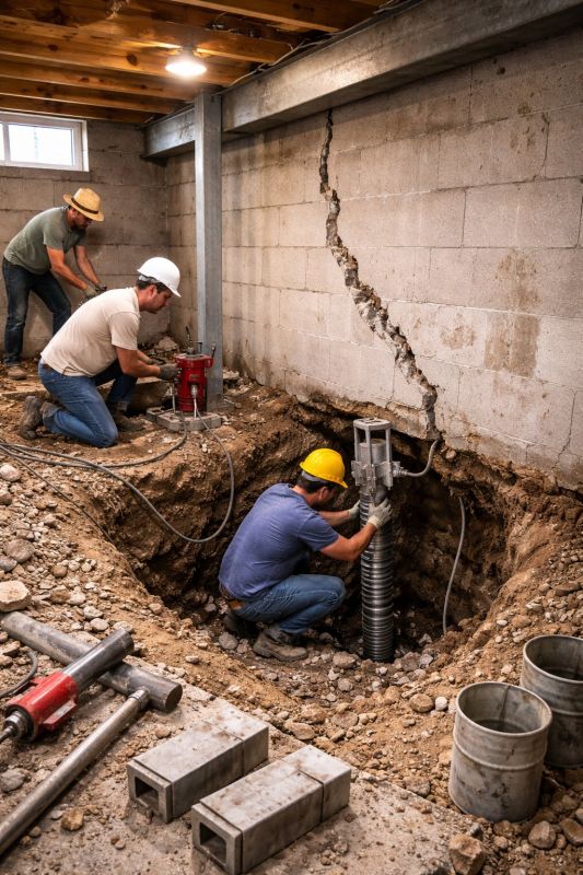 Foundation Structural Repair in South Glastonbury, CT