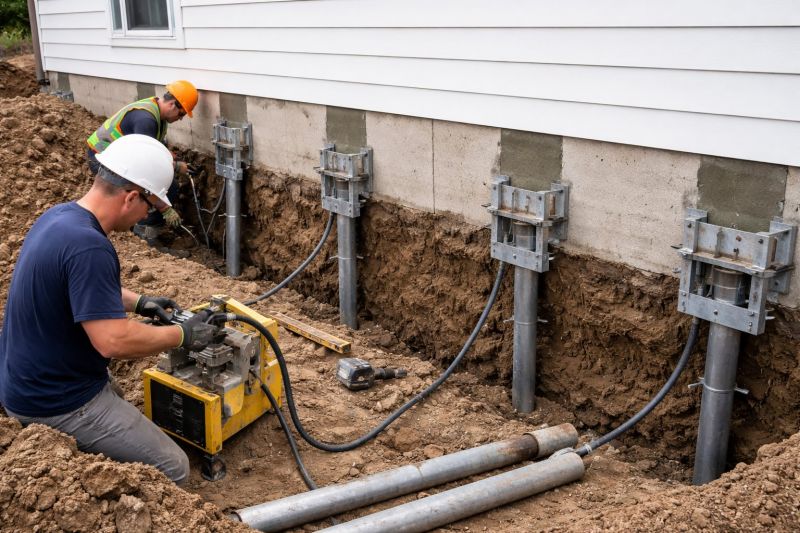 Helical Piers Installation in Manchester, CT