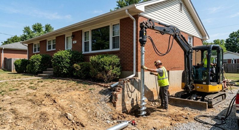 Helical Pile Installation in Manchester, CT