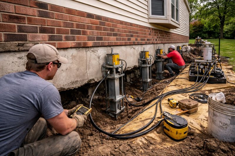 Settling Foundation Service in West Suffield, CT