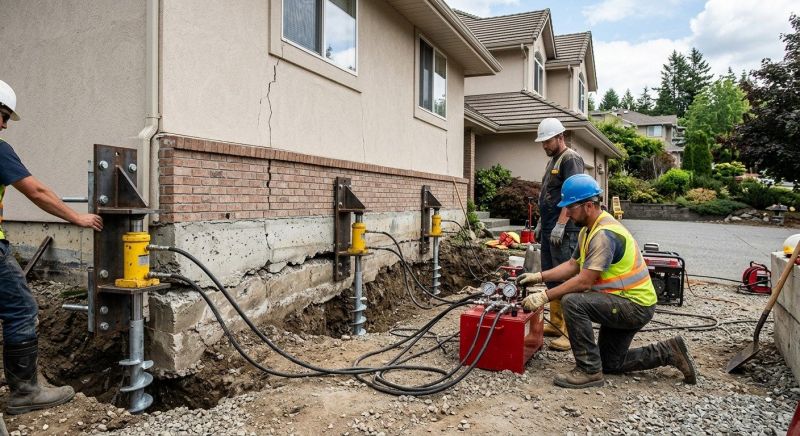 Sinking Foundation Lifting in Manchester, CT
