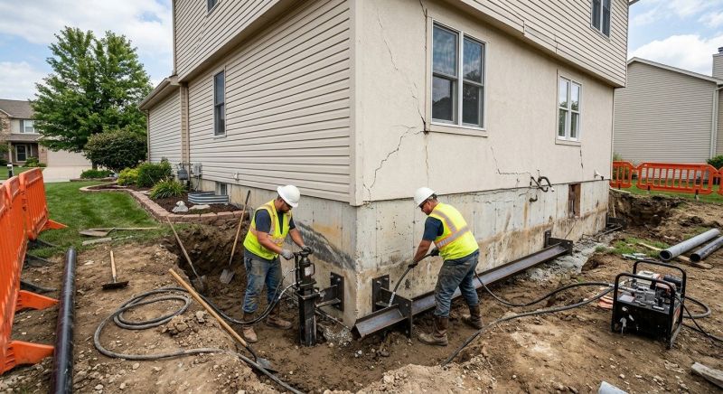 Sinking Foundation Repair in Coventry, CT