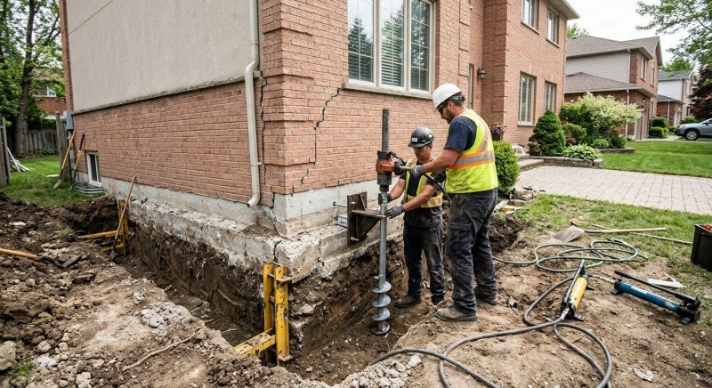 Sinking Foundation Repair in Eastford, CT