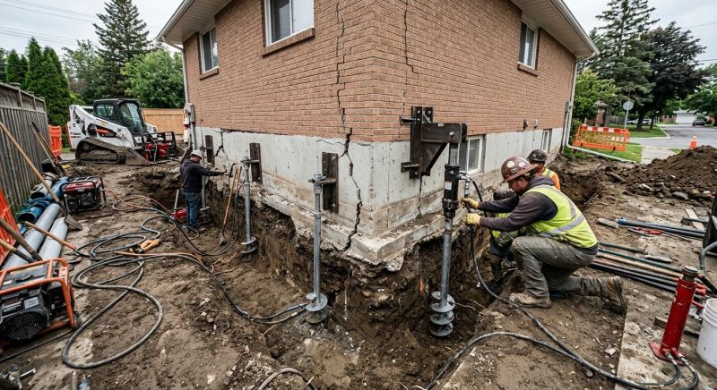 Sinking Foundation Repair in Hebron, CT